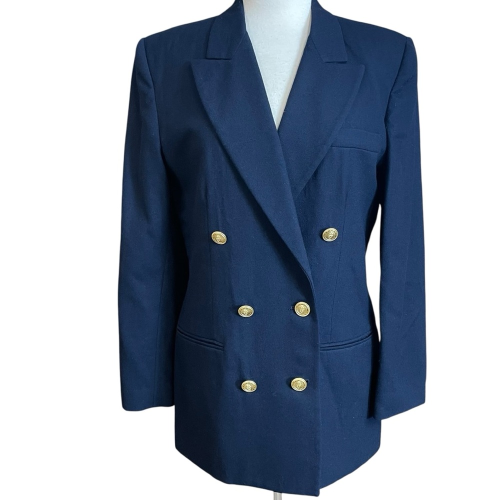 Talbots Navy blue double breasted blazer in size 8
